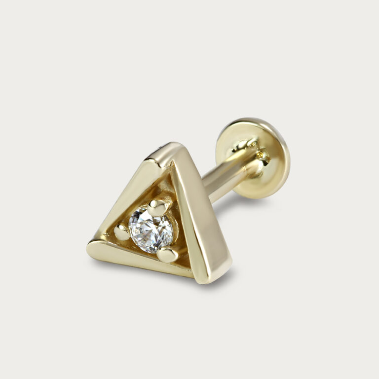 toanoi diamond gold triangle shape body jewelry