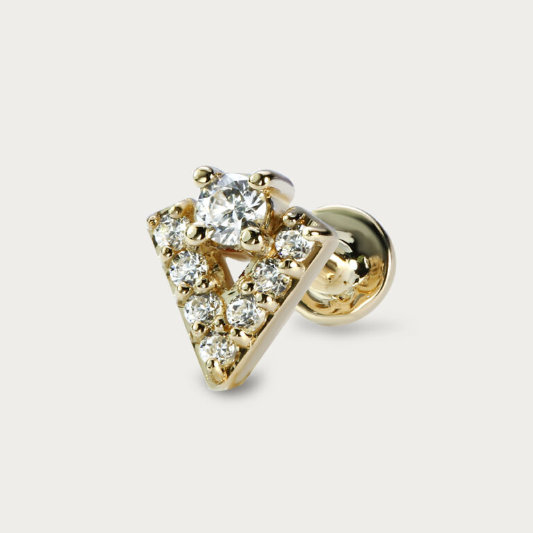 toanoi diamond gold triangle shape body jewelry