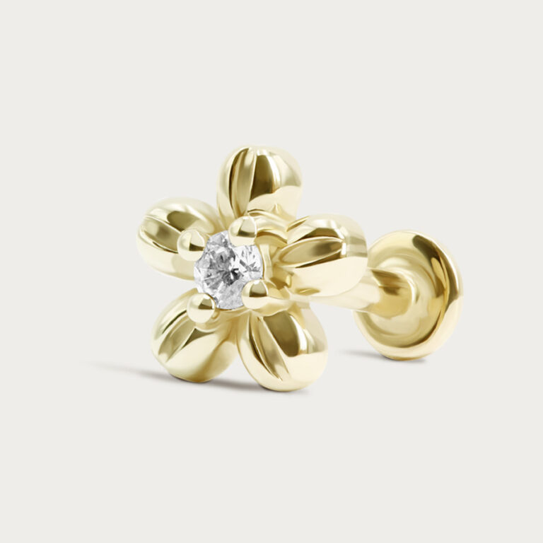 Flat back screw piercing