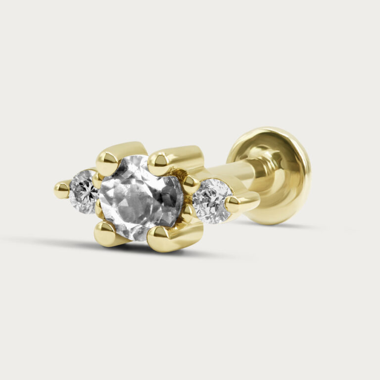 Flat back screw piercing