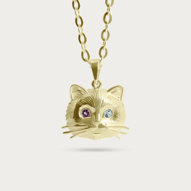 cat necklace-gold