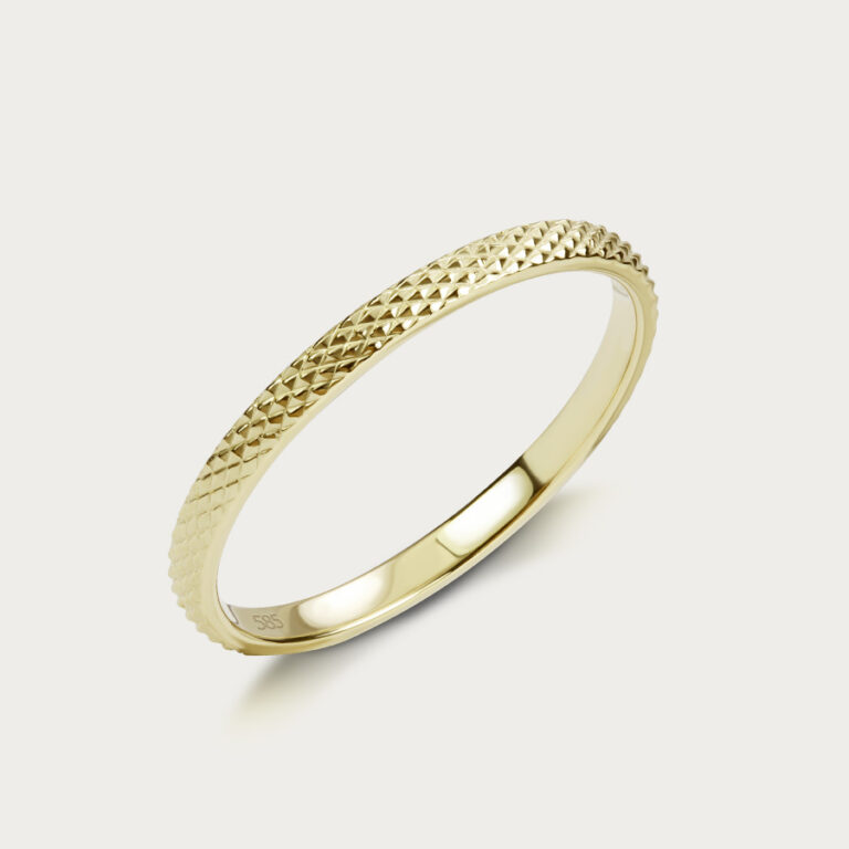 textured gold ring