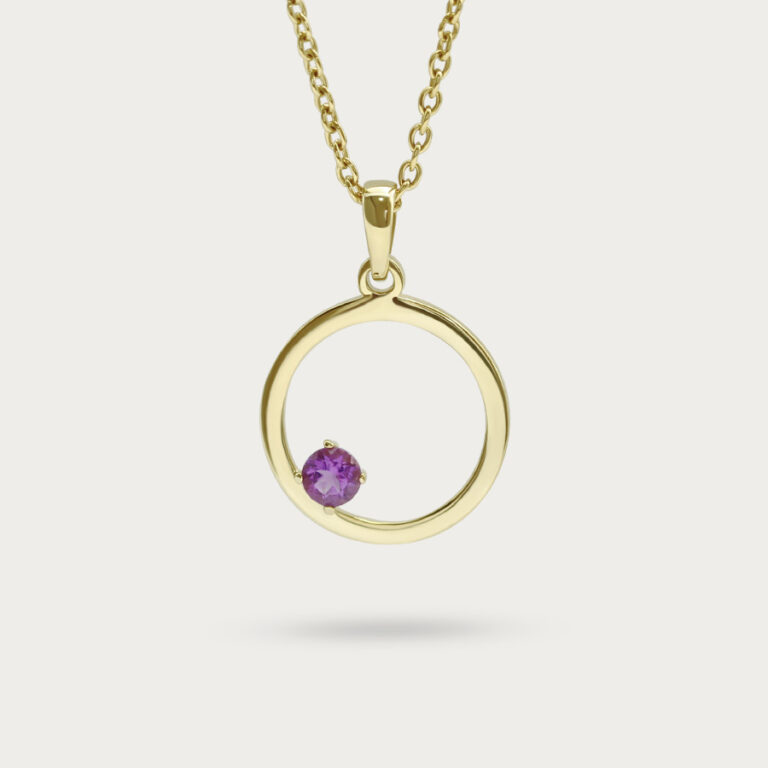 Round Pendant with gemstone