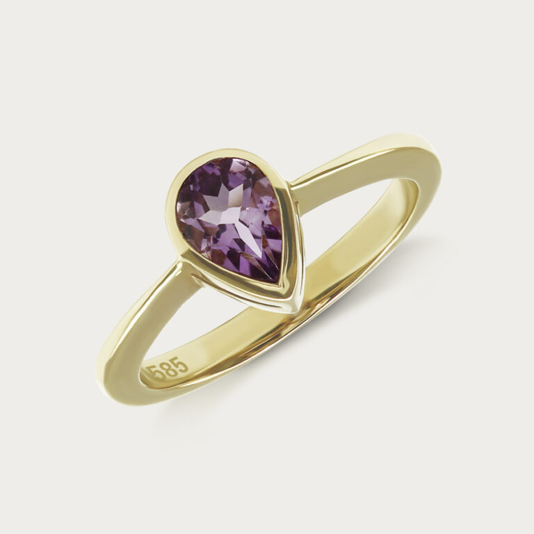 Natural gemstone ring