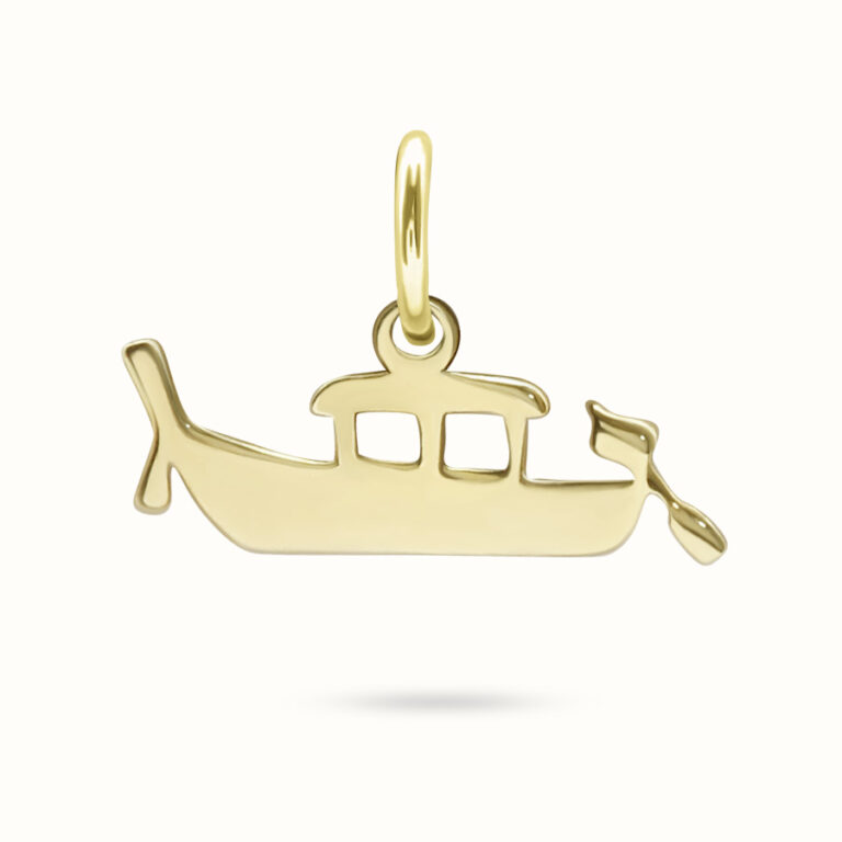 Gold charm shaped as a Thai long tail boat