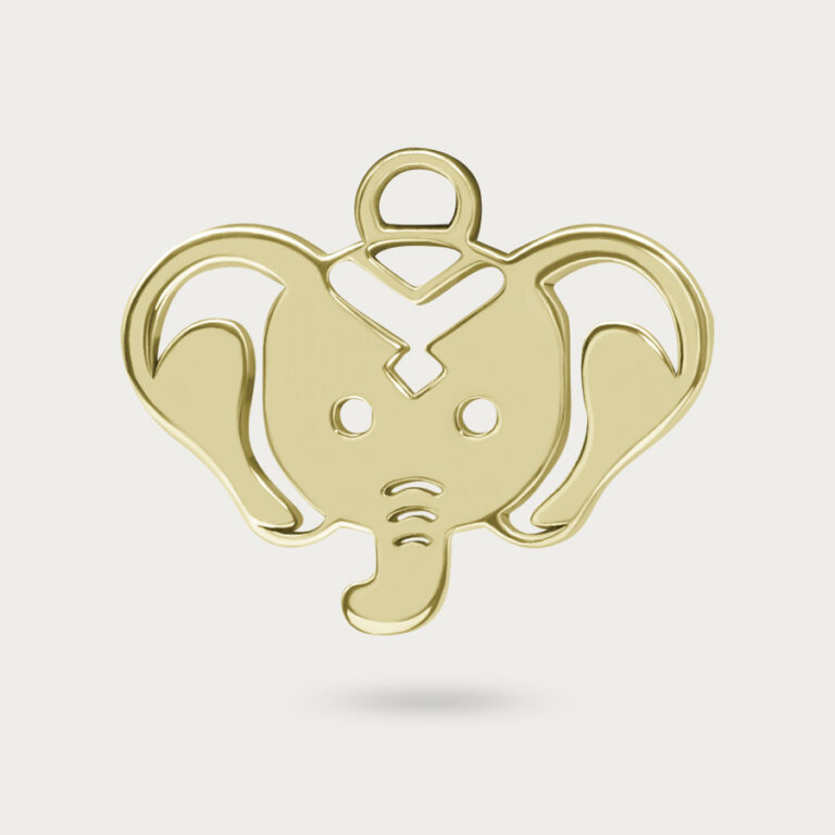Large gold elephant charm