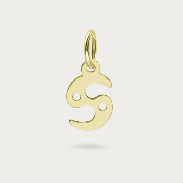 Cancer zodiac charm in gold