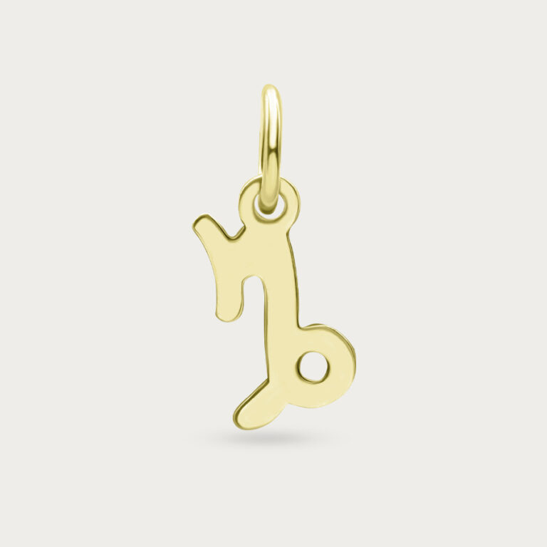 Capricorn zodiac charm in gold