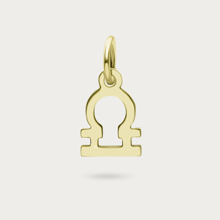 Libra zodiac charm in gold