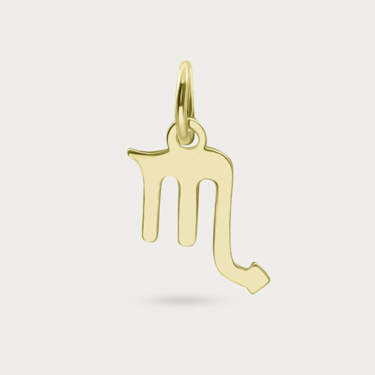Scorpio zodiac charm in gold