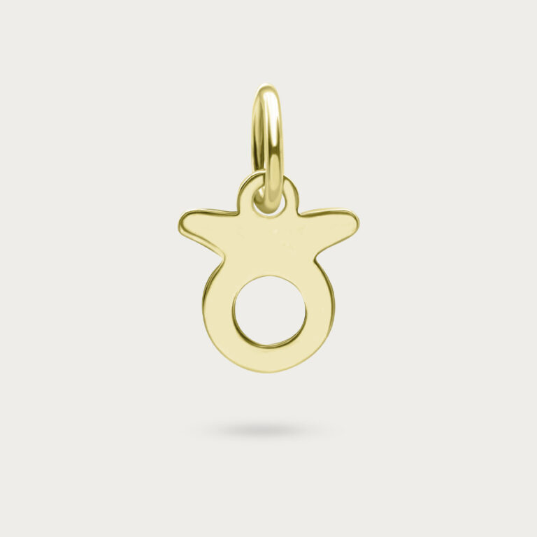Taurus zodiac charm in gold