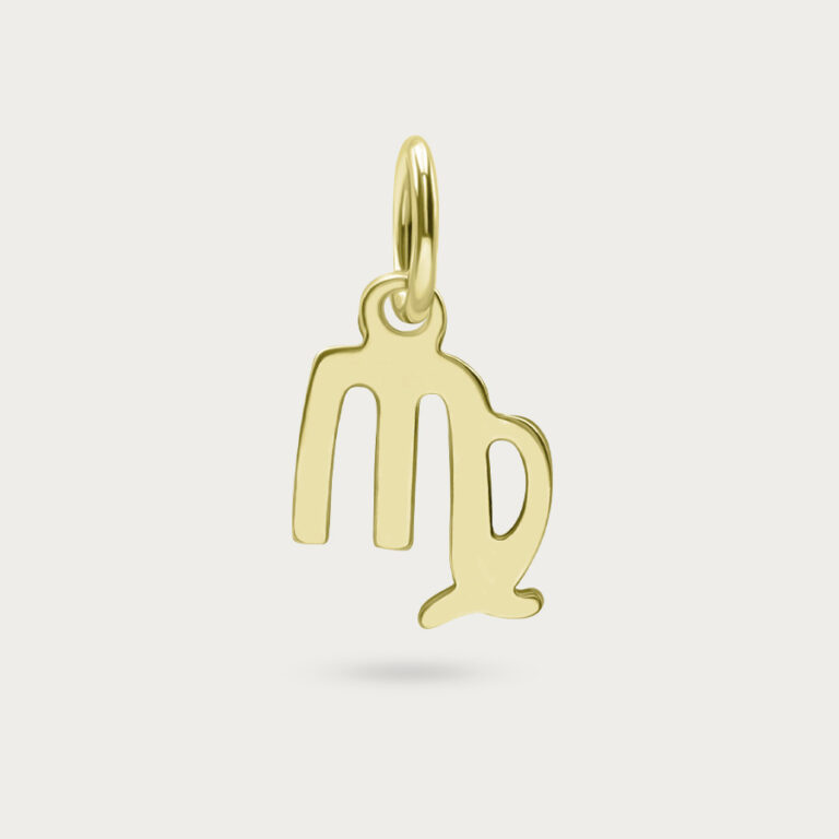 Virgo zodiac charm in gold