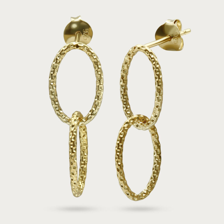 Oval stud earrings, style ER-01