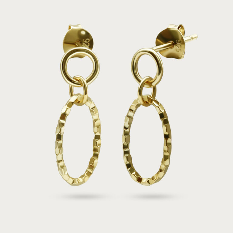 Oval stud earrings, style ER-02