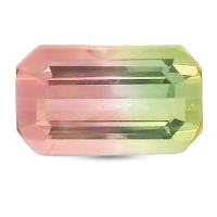 Loose pink and green tourmaline gemstones